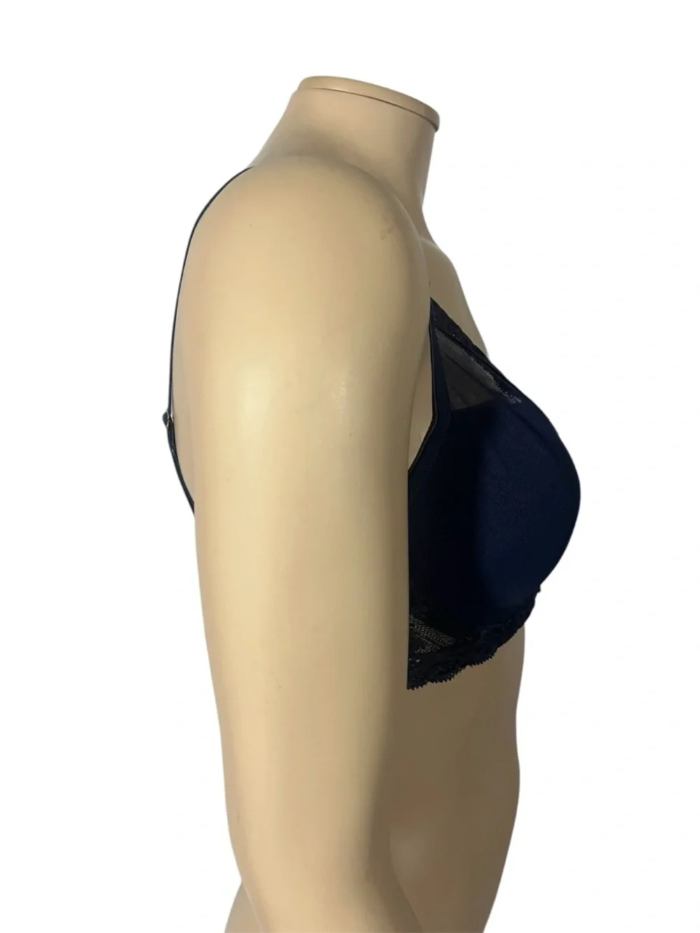 Natori Feather Tshirt Bra Navy Lace Trim Underwire Bra - Women Intimates - Picture 9 of 12